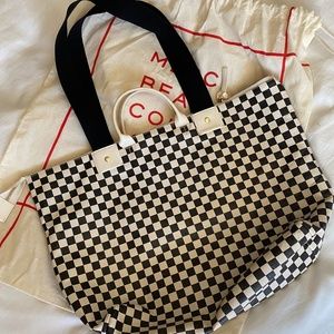 Le Zip Sac Black and Cream Checkers